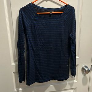 Black and blue striped shirt